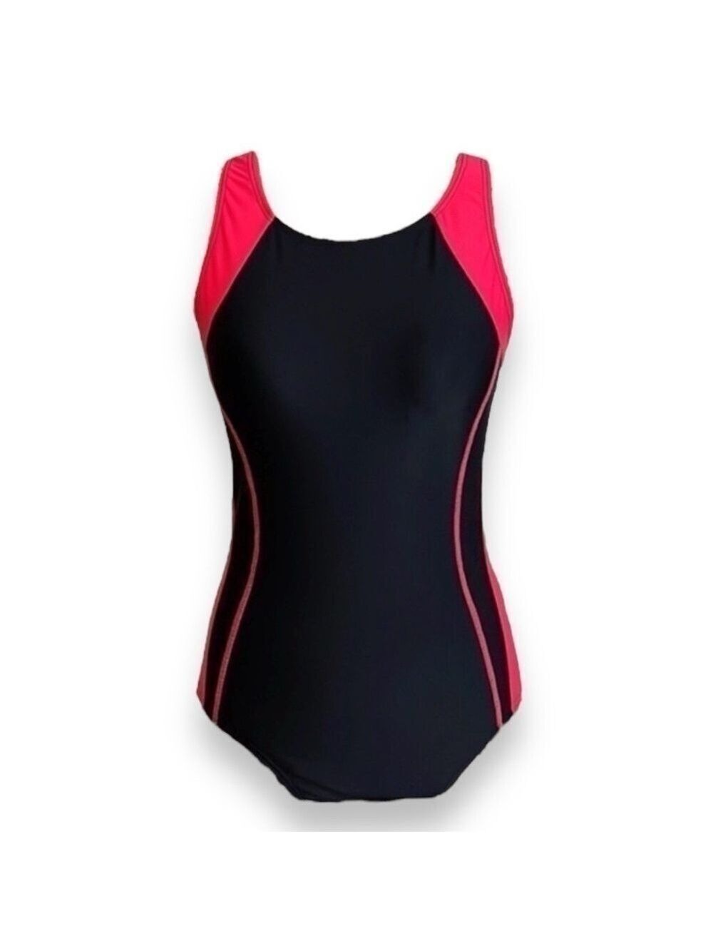 MyCharmo 50 UPF One Piece Bathing Suit Black and Pink Women’s Size M NWT!